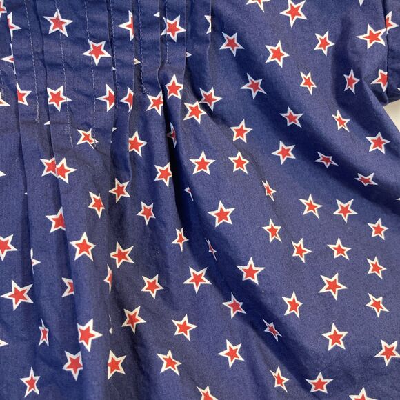 J. Crew Crewcuts Girls 100% Cotton Top stars Size 10 Style #L4936 Button Back - Picture 2 of 8